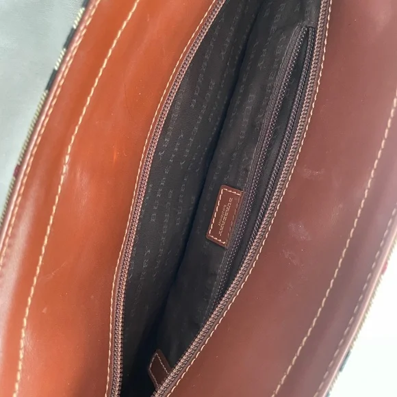 Vintage Burberry Plaid Tartan & Suede Bag - Picture 7 of 11